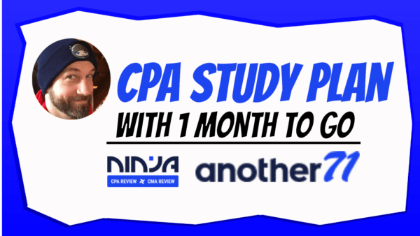 cpa study plan 1 month to go